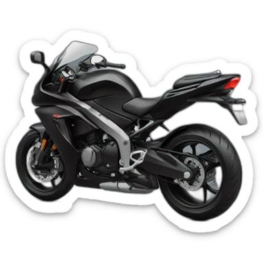 black sport motorcycle sticker