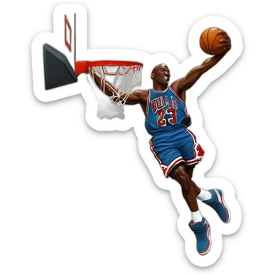 Michael jordan dunking Mathe buch sticker