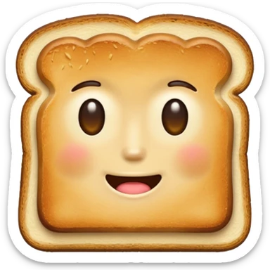 toast without eyes sticker