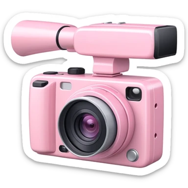Light pink video camera sticker
