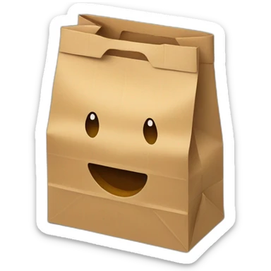 paper bag with paper handles sticker