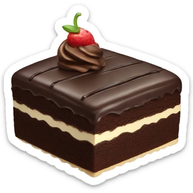 cake with chocolate  sticker