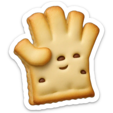 poptarts formed into shape of a hand sticker