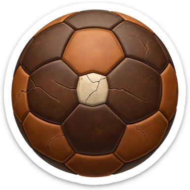 1800's brown old soccer ball sticker