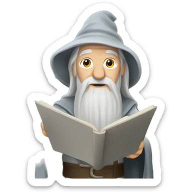 tall gandalf using notebook sticker