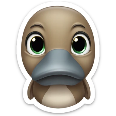 cute girl Platypus sticker