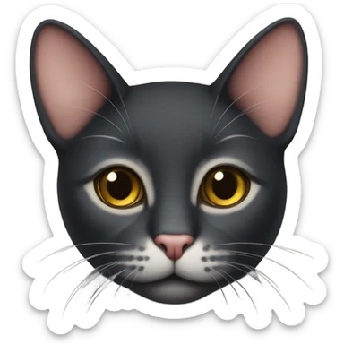 Gato negro gordo sticker