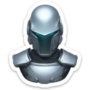 futuristic Phantom Infiltration armored breastplate ghost effect sticker