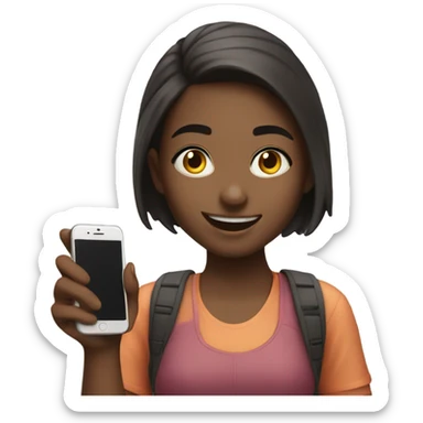 Girl taking a selfie sticker