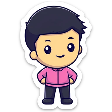 attractive person with sparkles sticker