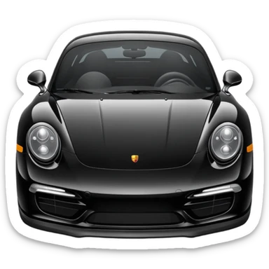 porsche black sticker