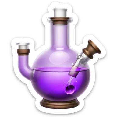 Purple Bong smoking out the top sticker