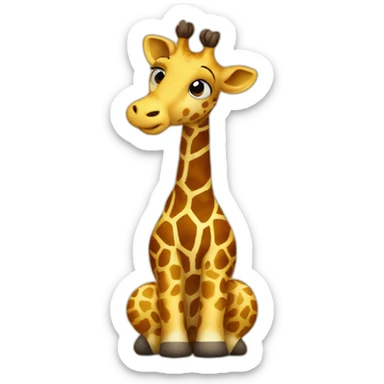 Giraffe read the bible sticker