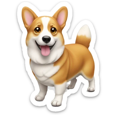 Cute corgi sticker