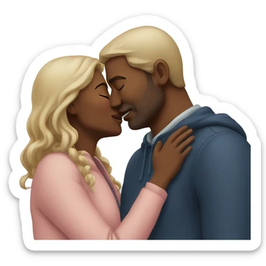 Two people kissing sticker