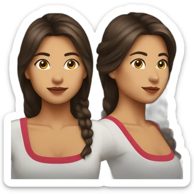 Silvia brunette Peruvian Spanish sticker