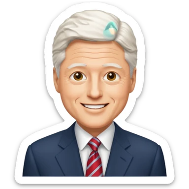Bill Clinton president sticker