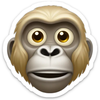 hypnotized ape beige color sticker
