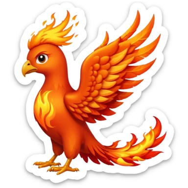 Fire phoenix sticker
