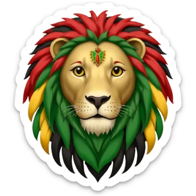 Bob Marley heraldic crest   sticker