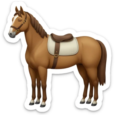 A horse sleeping standing up sticker