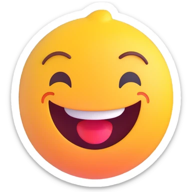 cartoon sticker of a proud and smirking emoji, colorful and cheerful, no text, suitable for WhatsApp and Instagram sticker