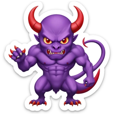 diablo morado sticker