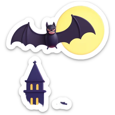 bat signal in the sky sticker