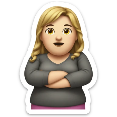 Obese girl sticker