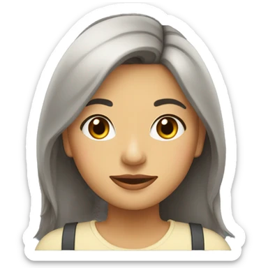 Mujer morocha rulos enojada sticker