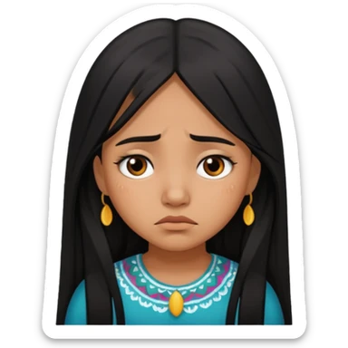 sad mexican girl sticker
