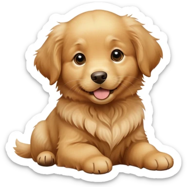 Golden retriever puppy sticker