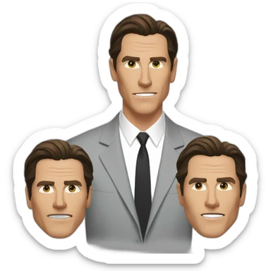 Christan Bale american psycho sticker
