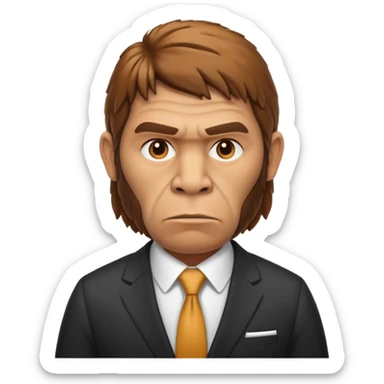 Neanderthal in suit sticker