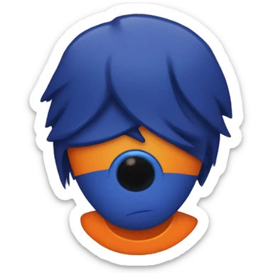 Grover crying orange t shirt sticker