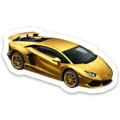 gold lamborghini burnout sticker
