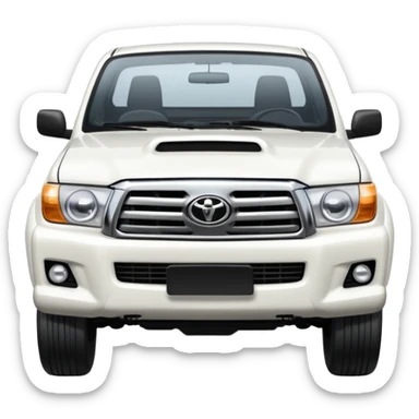white Toyota Hilux style pickup truck sticker