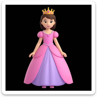 girls in a princess dress sticker