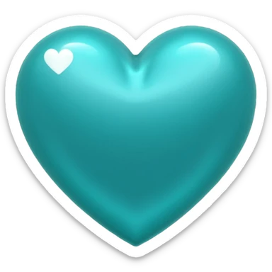 A teal heart emote that is a gif sticker