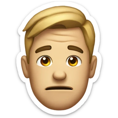 shaking head in disapproval sticker