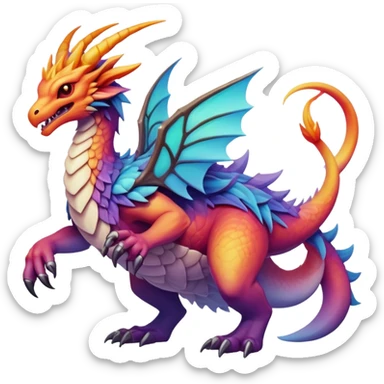 Epic legendary complex detailed gradients aesthetic-scenery-Fakémon-creature sticker