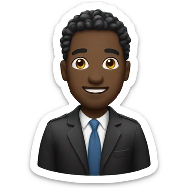 black man with waves sticker