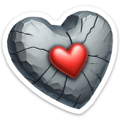 A heart in the style of rock  sticker