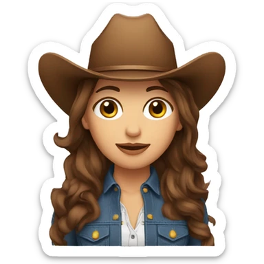 brown hair Cowgirl from Argentina sticker