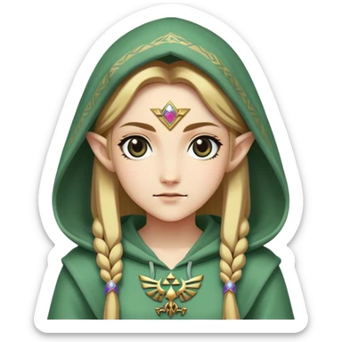Princess Zelda in hoodie sticker