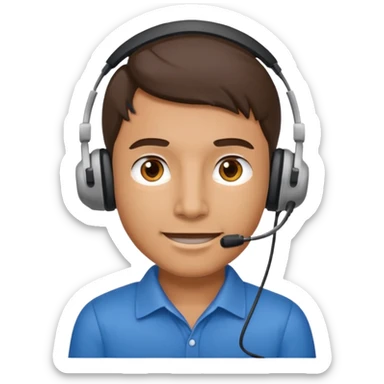 call center man sticker