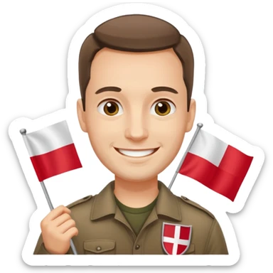 polish man with flag sticker