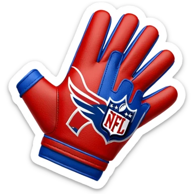  #1 glove nfl thumbs up   in blue (#00A3E0) and red (#F9423A)  sticker