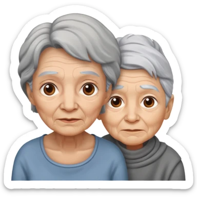 lo mismo que estas haciendo solo coloca alado de la abuela un hombre joven  sticker