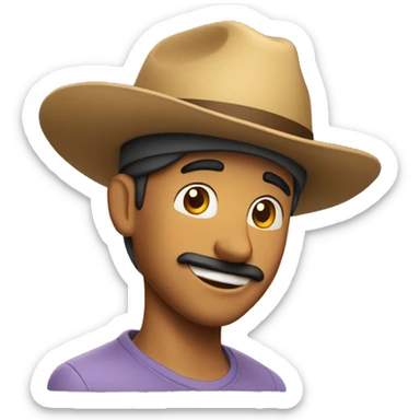 Señor feliz con una gorra que dice Netflix  sticker